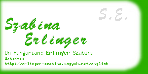 szabina erlinger business card